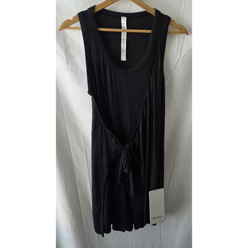 Lululemon Modal Wrap Romper 4" Black Size 4 NWT